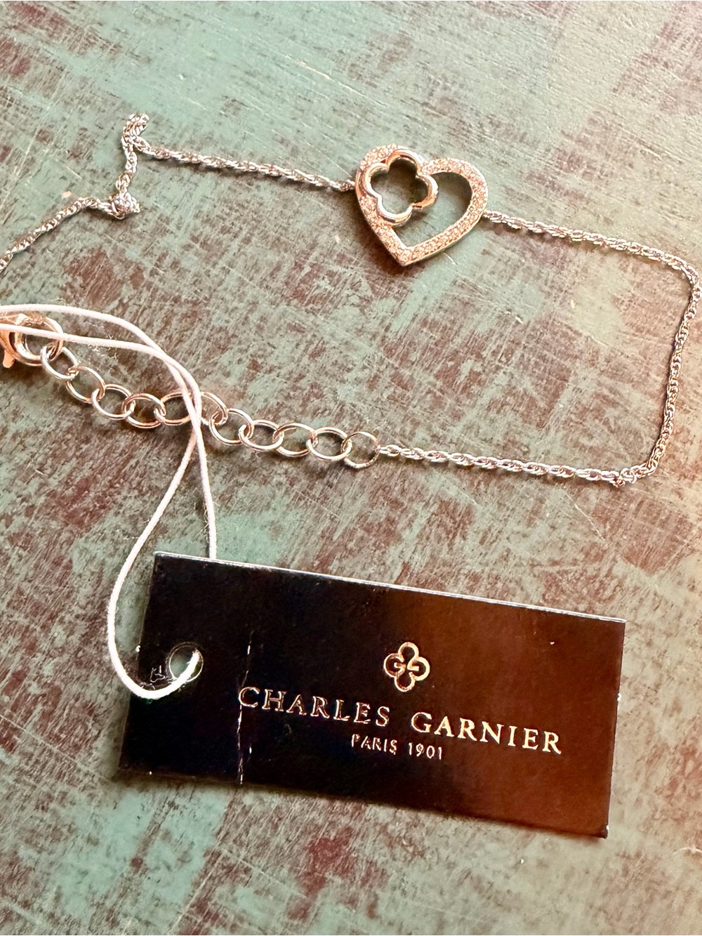 Silver Heart & Clover Pendant Necklace - Silver